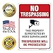 Video Surveillance No Trespassing Sign, CCTV Security Camera, 10x14 Heavy 0.40 Aluminum, UV Protected, Weather/Fade Resistant, Easy Mounting, Indoor/Outdoor Use, Made in USA