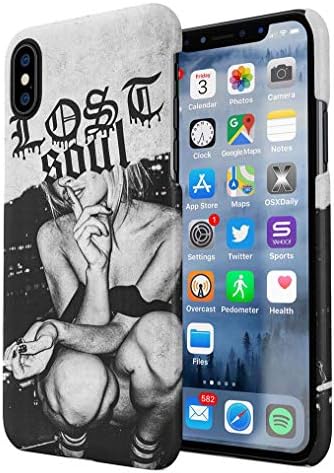 Lost Soul Smoking Naked Sexy Naughty Blonde Girl Yolo Swag Apple iPhone XS Max SnapOn Hard Plastic Phone Protective Case Cover