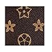 CRAYTIF Checkered Zipper Coin Purse PU Vegan Leather waller Mini Key Ring Wallet Card Case (Brown Flower)