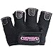 Contraband Pink Label 5537 Womens Micro Weight Lifting Gloves w/Grip-Lock Silicone Padding (Pair) - Minimalist Half Gloves - Apple Watch Friendly (Black, X-Small)