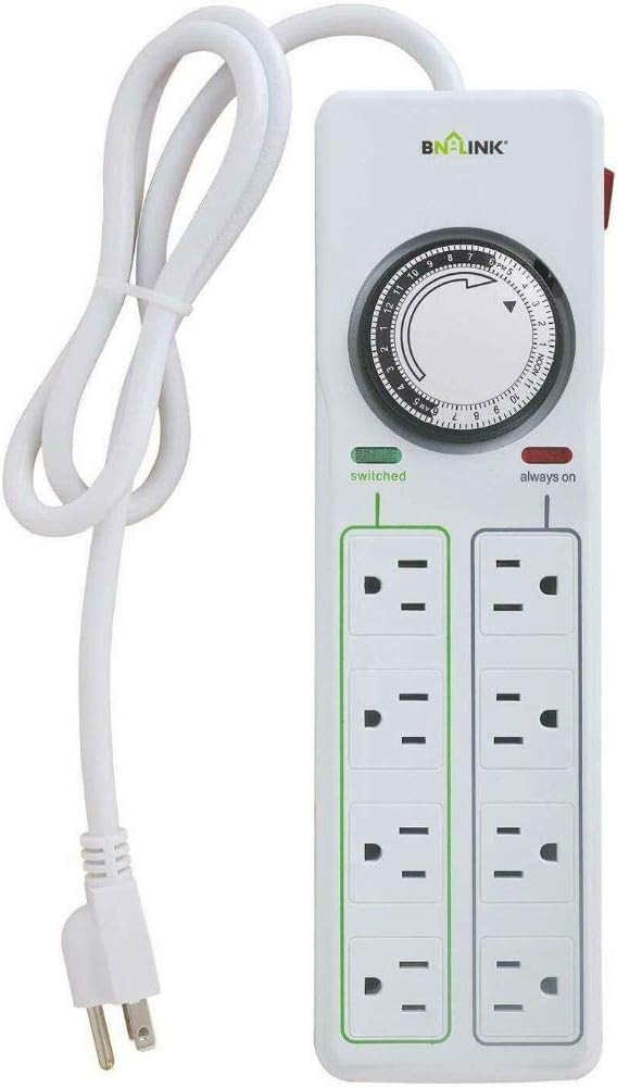 8 Outlets Power Strip with 24hr programmable Timer and