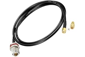 RP-SMA To N Female Extension Cable 1M RG58 Coaxial Cable， For Helium HNT Miner Indoor Outdoor Hotspot Antenna Network Router