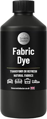 The Scratch Doctor Black Fabric Dye Permanent Fabric Paint for Upholstery