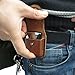 Handmade Fliptop Leather Lighter Pouch Holder Case with Pocket Belt Loop (Brown)