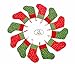 Vanteriam 12PC Mini Christmas Stockings with Snowflake, 9'' Party Decorations/Gift Bags, Red & Green