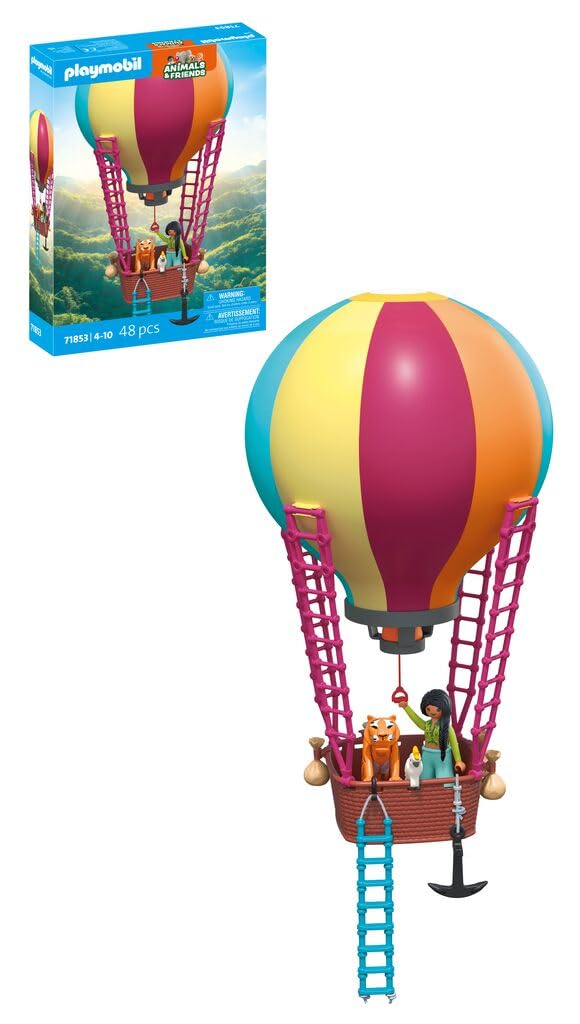 PLAYMOBIL | Animals & Friends | Ballonreise | Spielzeug ab 4 Jahren | Geschenk für Kinder | Fördert Kreativität & Fantasie | Ballon als Deko zum Aufhängen | 71853