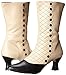 Funtasma Women's Victorian-123 Boot, Cream/Black Polyurethane, 7 M US