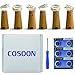 COSOON Set of 6 Wine Bottle Cork Lights Copper String Lights - 15LED 28Inch Wire String Lights for Bottle DIY, Wedding, Halloween, Christmas, Party Decor (colorful) T010
