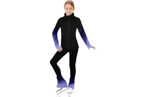 LIUHUO Figure Skating Training Pants Jackets Girls Fleece Shiny Colored Diamond Girl Comfortable Warm Tracksuit