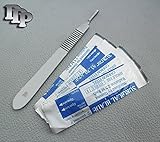 1 STAINLESS STEEL SCALPEL KNIFE HANDLE #3 WITH 20 STERILE BLADES #11 (DDP QUALITY)