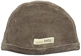L'ovedbaby Unisex-Baby Newborn Organic Cotton Velour Cute Cap, Bark, 6-12 Months