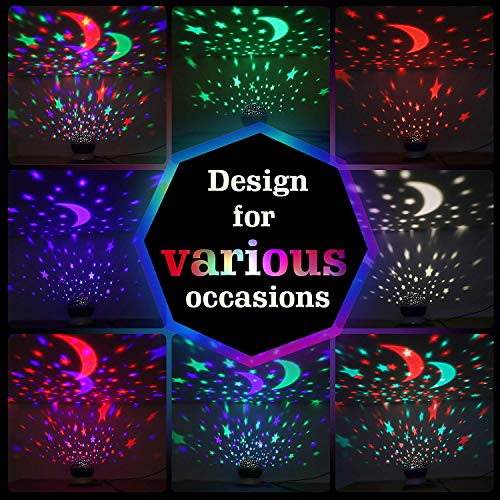 image for Little LEMON Baby Night Light Star Projector 360 Degree Rotation - 4 L