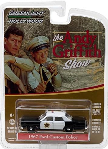 GREENLIGHT 44760 B 1967 FORD CUSTOM POLICE ANDY GRIFFITH SHOW DIECAST CAR 1:64