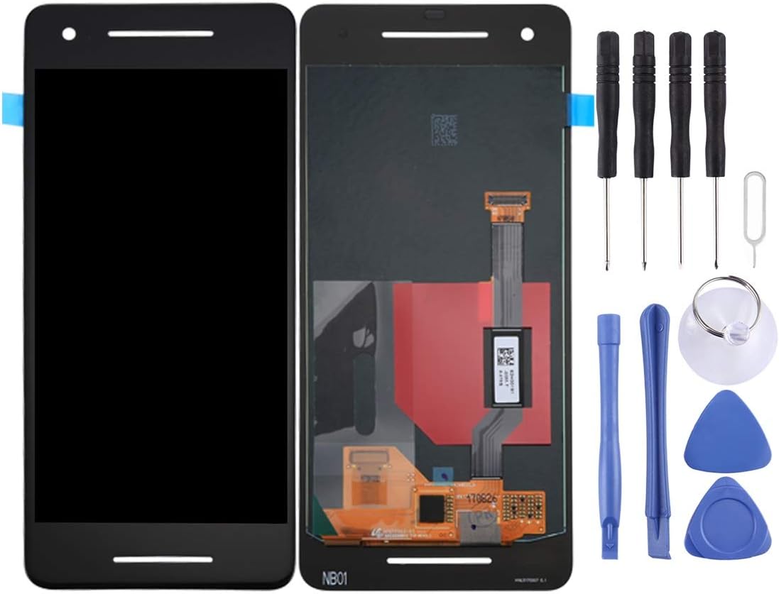 GHFPCASE for LCD Screen and Digitizer Full Assembly for Google Pixel 2(Black) Mobile Replacement Parts (Color : Black)