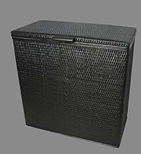 Cesto para la ropa sucia 3 aumentos de clasificador de acero de ratán