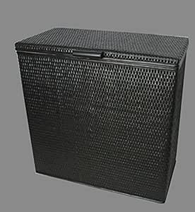 Cesto para la ropa sucia 3 aumentos de clasificador de acero de ratán