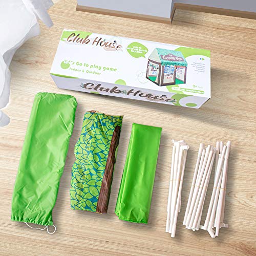 swehouse clubhouse tent kids play tents for boys school toys for indoor and outdoor games children playhouse with roll-up door and windows