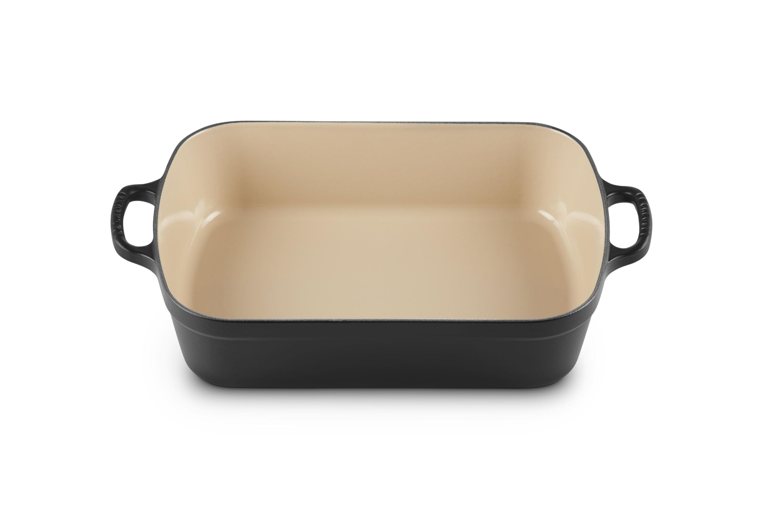 Le Creuset Signature Enamelled Cast Iron Rectangular Roasting Dish, 33 cm, 4.9 litres, Matte Black, 20184330002422