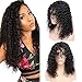 Goldfinch Deep Wave Lace Closure Wig Human Hair Curly 4x4 Lace Closure Wig for Black Women 150% Density Brazilian Virgin Human Hair Lace Wig Middle Part 16 inches