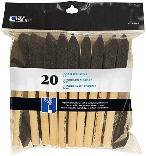 Loew Cornell 841 20-Piece Foam Brush Set, 2-Inch 2-Pack