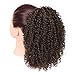 Vigorous Afro Ponytail Kinky Curly Drawstring Ponytail Synthetic Clip in Hair Extensions for African Americans Natural Hair Curly Ponytail for Women(4#)