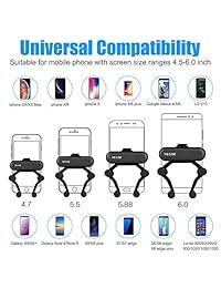 Soporte para teléfono para automóvil, MARRRCH Soporte de teléfono celular para manos libres con rotación de 360 ??grados, soporte de aire para teléfono para automóvil compatible con iPhone Xs XS MAX XR X 8 8, Galaxy S9 S10 y más (Negro)