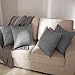 Deconovo Soft Cushion Covers Pillow Covers Faux Linen Pillow Covers with Invisible Zipper for Sofa 18x18 Inch Grey 4 Pcs Case Only No Insert