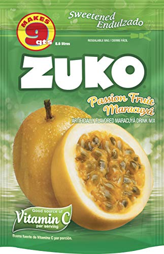 Zuko Instant Powder Drink, Passion Fruit, 14.1-Ounce (Pack of 6)
