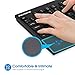 VicTsing Ultra-thin Wireless Keyboard and Mouse Combo with Palm Rest, 2.4GHz Connectivity, Long Battery Life - Black