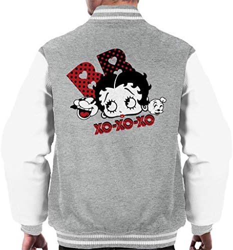 Betty Boop Bimbo and Pudgy XOXOXO Men's Varsity Jacket