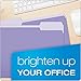 Pendaflex Two-Tone Color File Folders, Letter Size, 1/3 Cut, Lavender, 100 Per box (152 1/3 LAV)