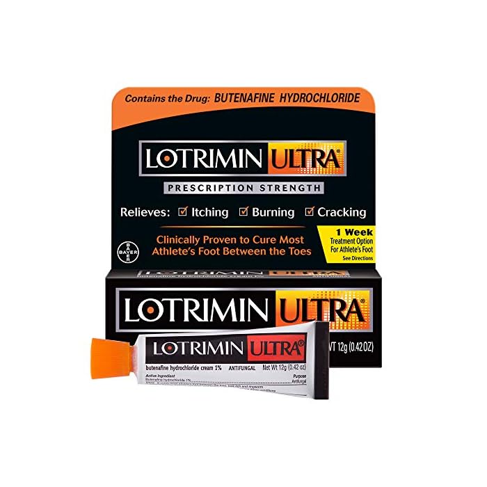 Lotrimin Ultra 1 Week Athlete's Foot Treatment, Prescription Strength Butenafine Hydrochloride 1%, Cures Most Athlete’s…