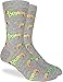 Good Luck Sock Men's Dachshund Wiener Dog Socks, Gray, Adult, Shoe Size 7-12