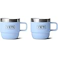 YETI Rambler 6 oz Stackable Mug, Stainless Steel, Vacuum Insulated Espresso/Coffee Mug, 2 Pack