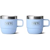YETI Rambler 6 oz Stackable Mug, Stainless Steel, Vacuum Insulated Espresso/Coffee Mug, 2 Pack