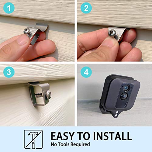 Vinyl Siding Clips for Blink Camera, DamageFree Outdoor Siding Screws