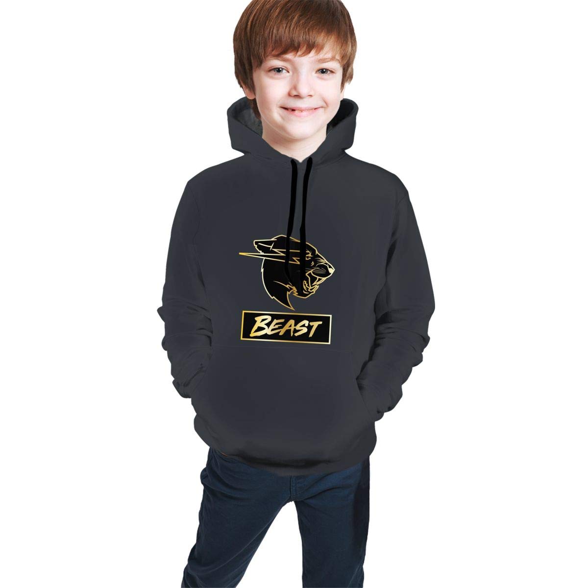Mr Beast Logo Kids Hoodie Soft Hooded Sweatshirt Loose Pull Over Hoodie