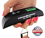 Digital Luggage Scale 110lb | 50kg • LCD Backlight • Battery • Temperature Sensor + FREE Air Travel Guide