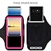 SOSONS Armband for Samsung Galaxy Note 8/9/10/20+,Galaxy S22/S21/S10/S9/S8+, Water Resistant Sports Gym Armband Case for Samsung Galaxy Note/S/A/F Series,with Card Pockets and Key Slot(Pink)