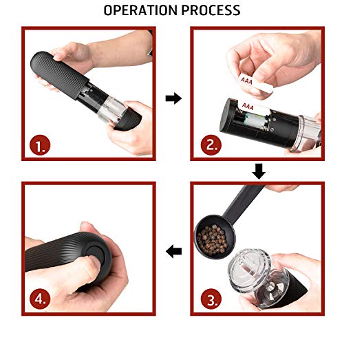 Electric Salt and Pepper Grinder sets, Automatic Operation Pepper and