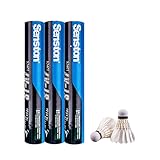 Senston A7 12xTraining Sport White Feather Shuttlecocks Birdies Badminton Ball Game(Dozen),3 Pack