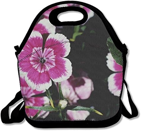 CUAJHa Dianthu Flowers Carnation Lunch Tote Bag Bags Awesome Lunch Handbag Lunchbox Box For School Work Outdoor