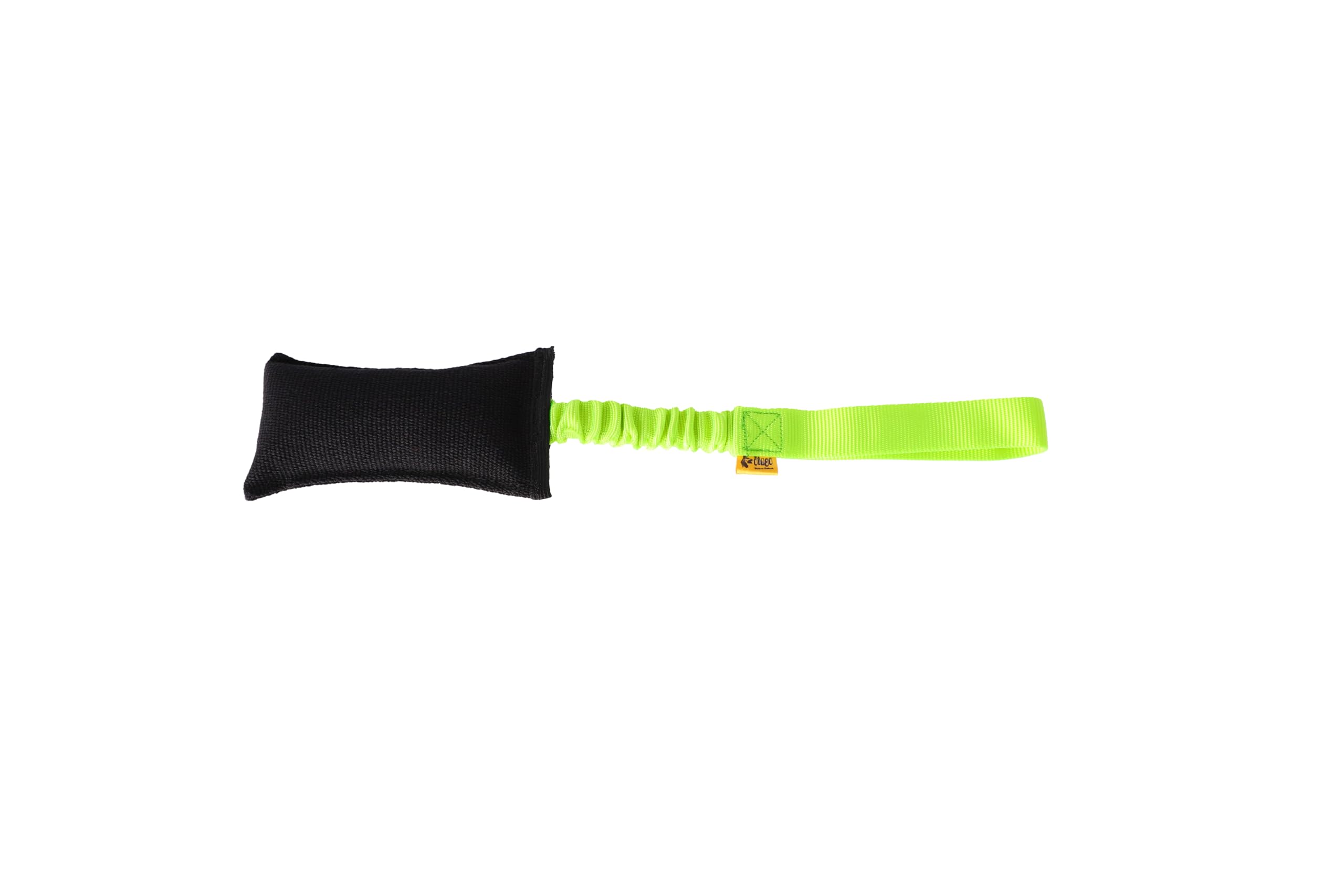 Dingo Bite Tug Agility Bungee Dog Toy Black with Green Handle 15590