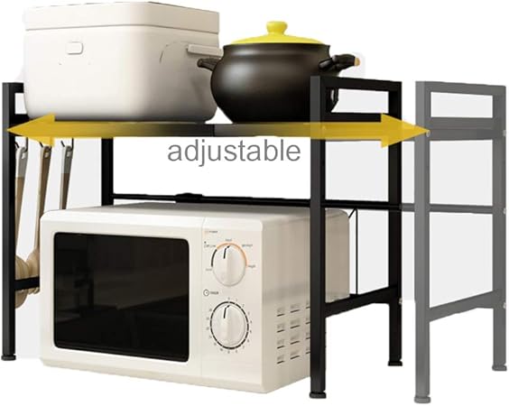 Mikrowelle Rack Ausziehbarer 2 Ebenen, Mikrowelle Regale mit stabilem