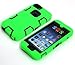 5C Case, iPhone 5C Case Cover, Magicsky Full Body Hybrid Impact Shockproof Defender Case Cover for Apple iPhone 5C, 1 Pack(Black/Green)