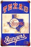 Texas Rangers Retro Sign 8 X 12