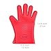 X-Chef Silicone Oven Gloves, Heat Resistant Silicone Oven Mitts, Kitchen Cooking Gloves with Cotton Lining, Silicone Gloves for BBQ Baking Grilling, Dishwasher Safe