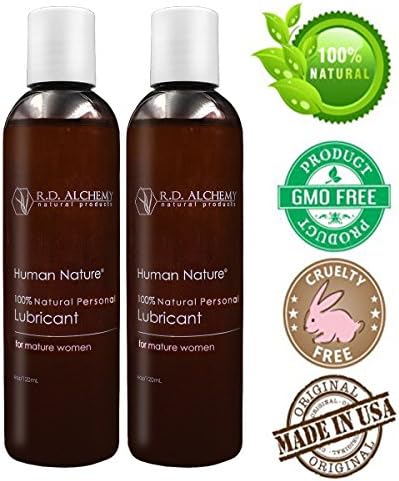 100% Natural &amp; Organic Vaginal Moisturizer and Personal Lubricant for Dryness in Mature Women. Long-lasting feminine lubrication for personal use and Sex. NON Sticky! (2 x 4 Fl Oz, Regular)