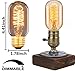 Edison Light Bulb, 40 Watt Vintage Light Bulb, Dimmable Incandescent Light Bulb, 110v - 130v, E27/E26 Base - Amber Warm - T45 Tubular Shape - Clear Glass Light Bulbs for Home Light Fixtures