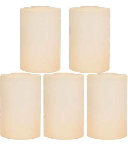 3-Pack Kira Home Caspian 6 Glass Lamp Shades – Clear Bell Shape, 1.75” Fitter Size, Replacement Shades For Armada II